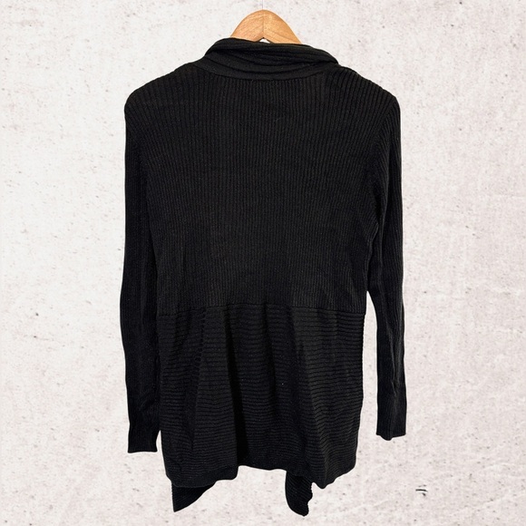 Dana Buchman Black Open Front Cardigan Sweater - Picture 2 of 4